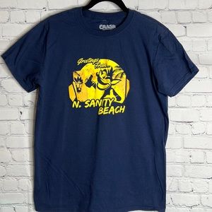 Crash Bandicoot "N.Sanity Beach" Adult T-Shirt Loot Crate Exclusive Size M Blue